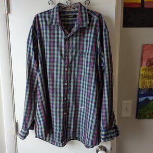 Christian Dior Monsieur Long Sleeve Plaid Button Down Shirt Size XL